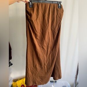 OGL Brown Petite Maxi Skirt
